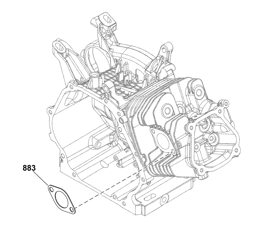 Exhaust Group Diagram and Parts List for 25E330-0027-G1 200000 - 399999 Briggs and Stratton Engine